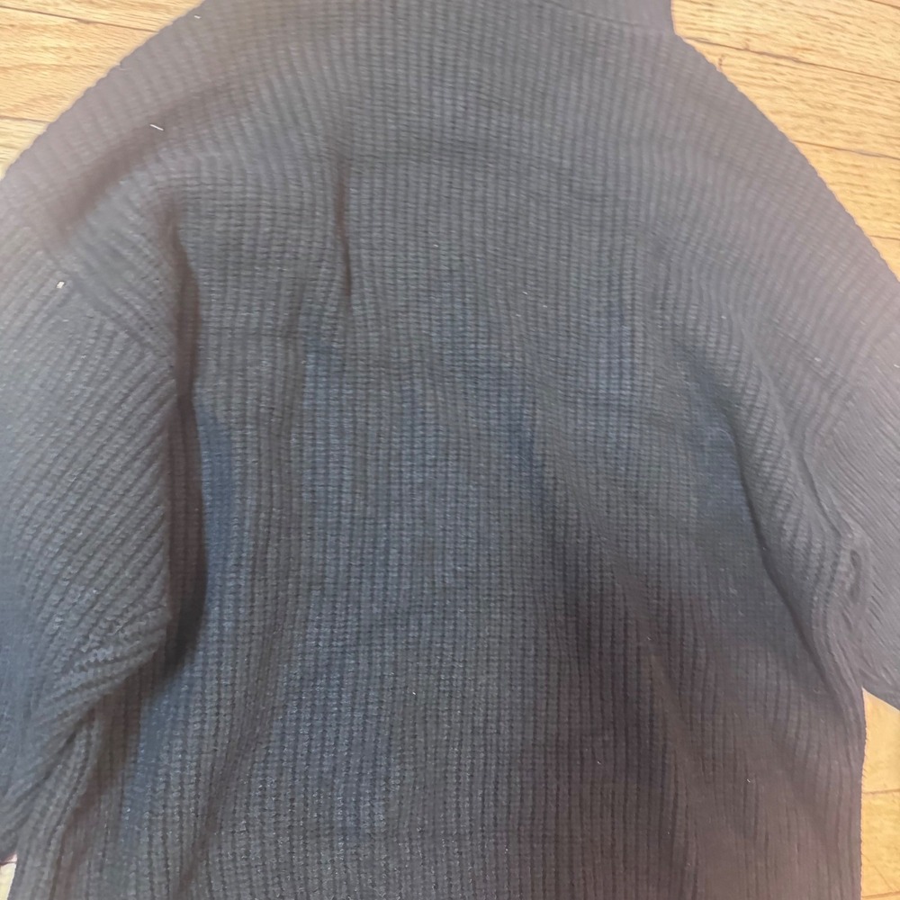 Wild Fable Black Ribbed Knit Hoodie Sweater Womens XS New With Tags - Picture 10 of 11